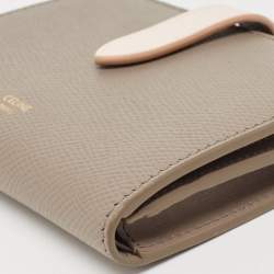Celine Grey/Pink Leather Medium Compact Wallet