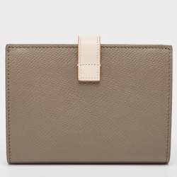 Celine Grey/Pink Leather Medium Compact Wallet