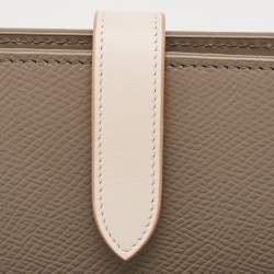 Celine Grey/Pink Leather Medium Compact Wallet