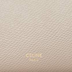 Celine Grey/Pink Leather Medium Compact Wallet