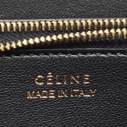 Celine Green Leather Large Zipped Multifunction Wallet