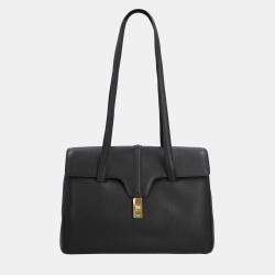 Celine Black Leather Teen Soft 16 Shoulder Bag