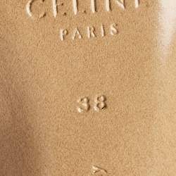 Pre Owned Celine Black Eel Leather Ankle Strap Pumps Size 38