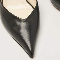 Pre Owned Celine Black Leather D'orsay Pumps Size 38.5
