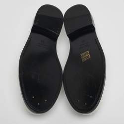 Pre Owned Celine White Leather Luco Triomphe Chain Loafers Size 39