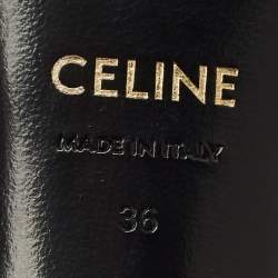 Pre Owned Celine Size 36 Black Leather Slingback Pumps