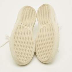 Pre Owned حذاء رياضي سيلين تريومف قماش أبيض مائل للخشب مقاس 35