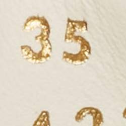 Pre Owned حذاء رياضي سيلين تريومف قماش أبيض مائل للخشب مقاس 35