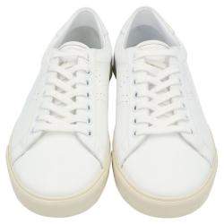Pre Owned Celine White Triomphe Low Top Sneakers  Size EU 38