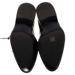 مملوكة مسبقًا Celine Black Leather Lace Up  Derby Size 37