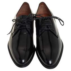 مملوكة مسبقًا Celine Black Leather Lace Up  Derby Size 37