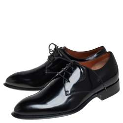 مملوكة مسبقًا Celine Black Leather Lace Up  Derby Size 37