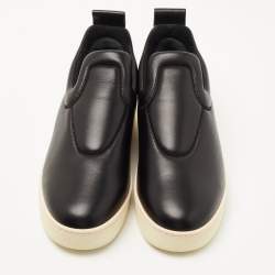 Celine Black Leather Slip On Sneakers Size 39