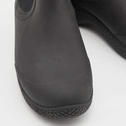 Pre Owned Celine Black Rubber and Neoprene Outdoor Ankle Boots Size 37