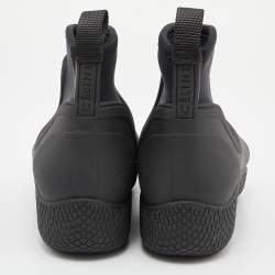 Pre Owned Celine Black Rubber and Neoprene Outdoor Ankle Boots Size 37