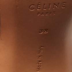 Pre Owned Céline White/Black Leather Slingback Pumps Size 38