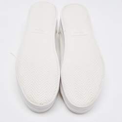 Celine White Canvas Jane Low Top Platform Sneakers Size 42