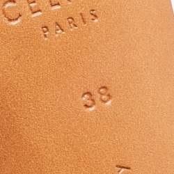 Pre Owned Celine Black Leather V Pointed Toe Pumps Size 38