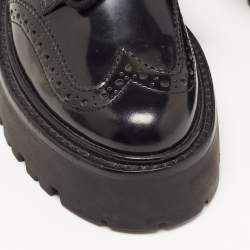 Pre Owned Celine Black Brogue Leather Platform Derby Size 36