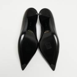 Celine Black Leather V Neck Pointed Toe Pumps Size 41