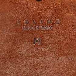 Pre Owned Celine Brown Leather Wide Buckle Belt M