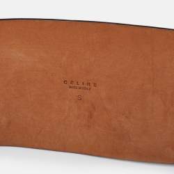Pre Owned Celine Brown Leather Buckle Waist Belt S
