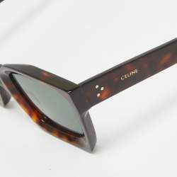 Celine Dark Brown Tortoise CL40130i Square Sunglasses