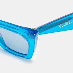 Pre Owned Celine Blue CL41468/S Edge Cat Eye Sunglasses