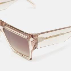 Pre Owned Celine Brown Gradient CL400301Smoke Flat Square Sunglasses