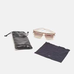 Pre Owned Celine Brown Gradient CL400301Smoke Flat Square Sunglasses