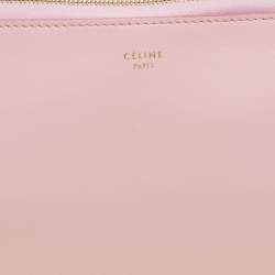 Pre Owned Celine Pink/Orange Leather Duo Cosmetic Pouch