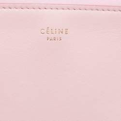 Pre Owned Celine Pink/Orange Leather Duo Cosmetic Pouch