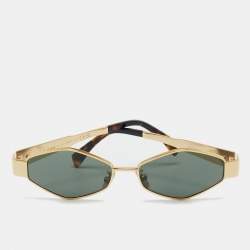 Pre Owned Celine Gold/Black CL40254U Geometric Sunglasses