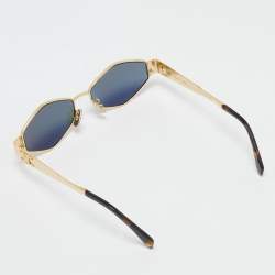 Pre Owned Celine Gold/Black CL40254U Geometric Sunglasses