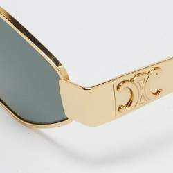 Pre Owned Celine Gold/Black CL40254U Geometric Sunglasses