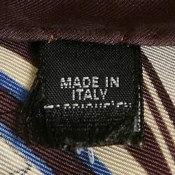 Celine Brown Printed Silk Square Scarf 