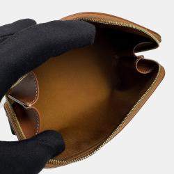 Celine Triomphe Canvas and Calfskin Small Cosmetic Pouch