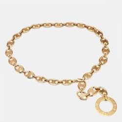 Celine Logo Link Gold Tone Belt