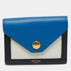 Celine Tricolor Leather Envelope Key Holder Case 