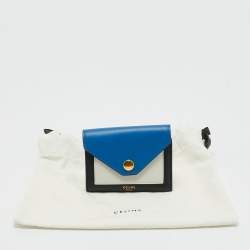 Celine Tricolor Leather Envelope Key Holder Case 