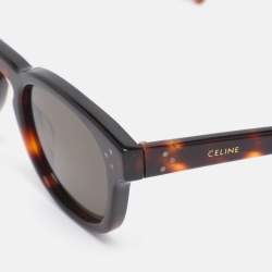 Pre Owned Celine Dark Brown/Black Tortoise CL402331 Sunglasses