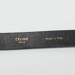 Pre Owned Celine Blue/Black Snakeskin Key Chain