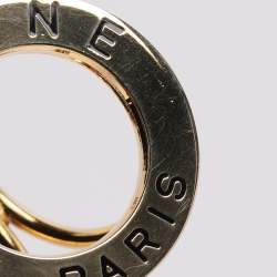 Pre Owned Céline Gold Tone Metal Scarf Ring
