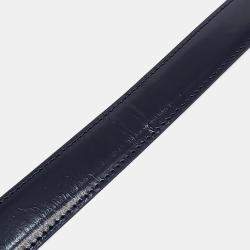 Pre Owned Celine Black Leather Triumph belt