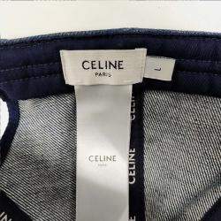 Pre Owned Celine Blue Triumph Denim Cap
