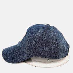 Pre Owned Celine Blue Triumph Denim Cap