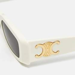 Pre Owned نظارة شمسية سيلين CL40282U تريونف  مستطيلة أبيض/أسود