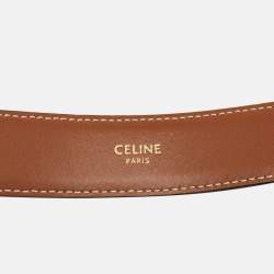 Pre Owned Celine Horse Bit 75 CM Waist Belt Brown Leather