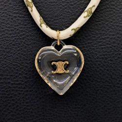 Pre Owned Celine Triomphe Heart Necklace