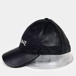 Pre Owned Celine Black Leather Cap